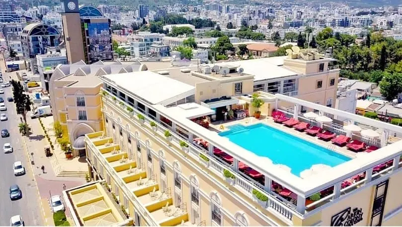 Private luxury taxi arriving at The Arkin Colony Hotel, a 5-star premium hotel in downtown Kyrenia, North Cyprus