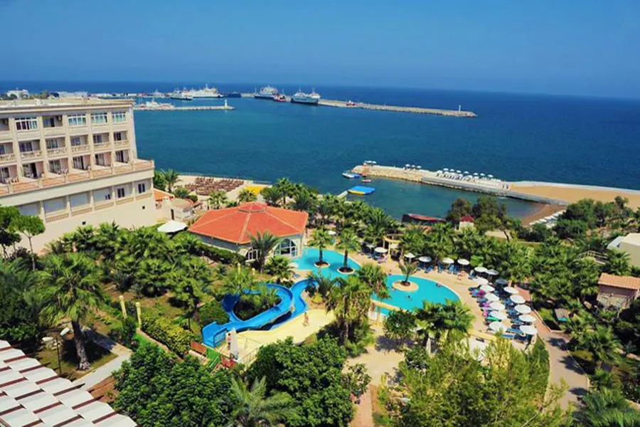 Private luxury taxi arriving at Oscar Resort Hotel, a premier seafront destination in Kyrenia, North Cyprus